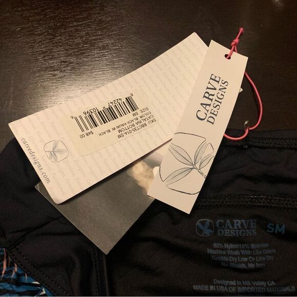 Catalina Bikini Bottoms Black Kauai/Black Women's Swimwear Carve Designs SM $48 - Picture 6 of 6